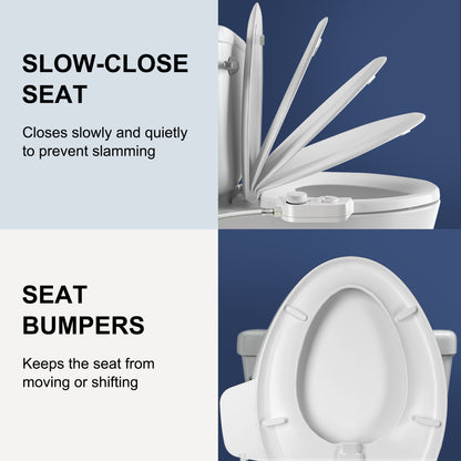 ZMJH Bidet Toilet Seat，Fits Elongated Toilets,  S001-B1