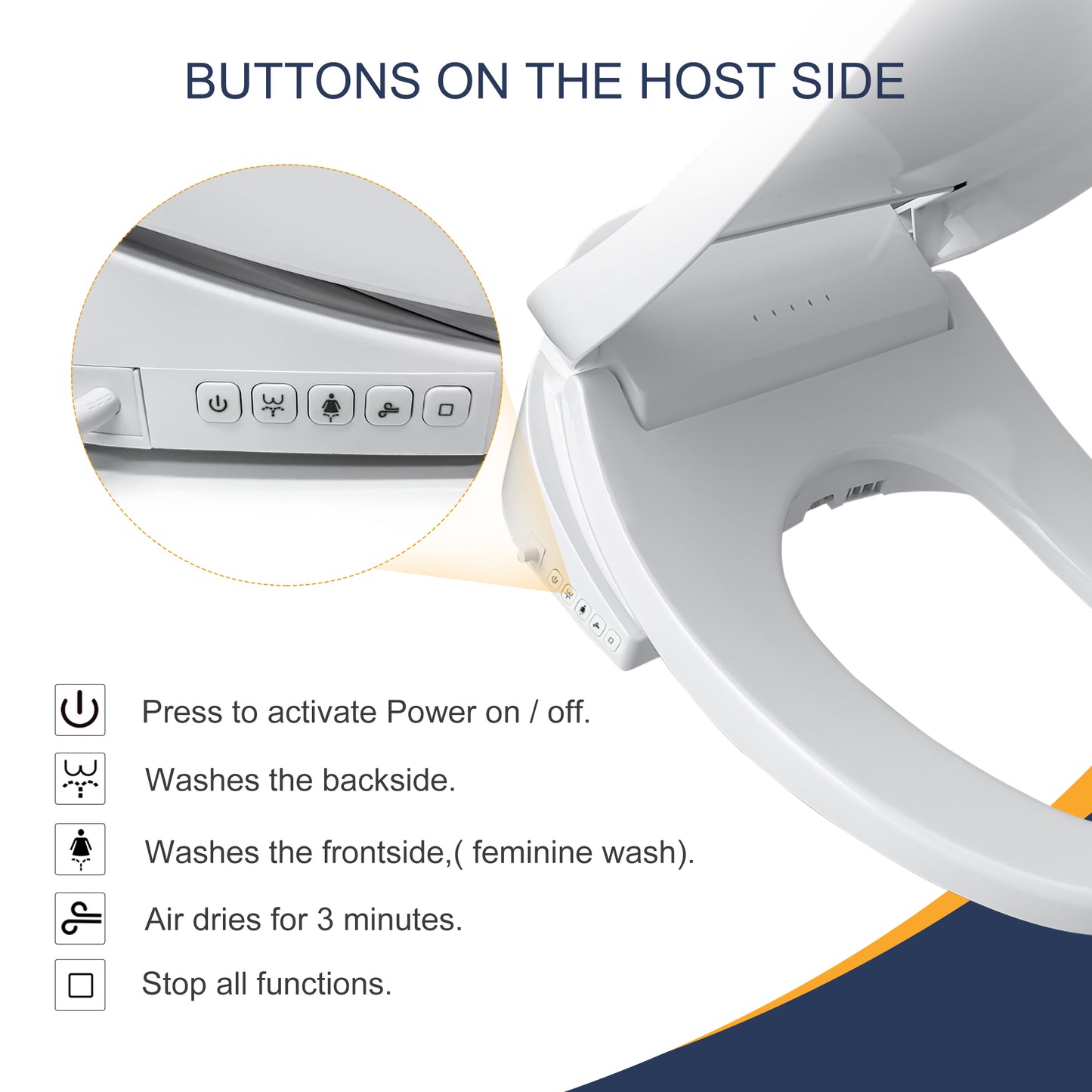 ZMJH ZMA201S Electronic Smart Bidet Toilet Seat