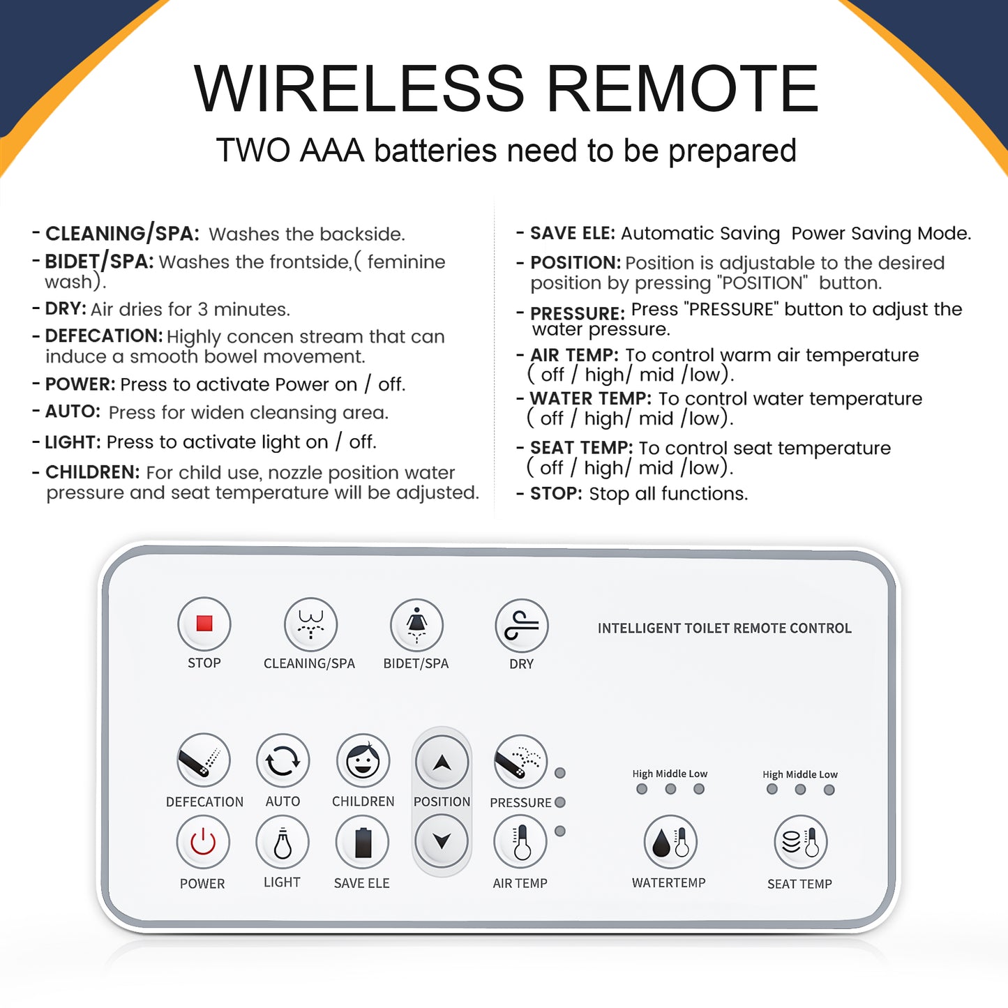 ZMJH ZMA201S Electronic Smart Bidet Toilet Seat