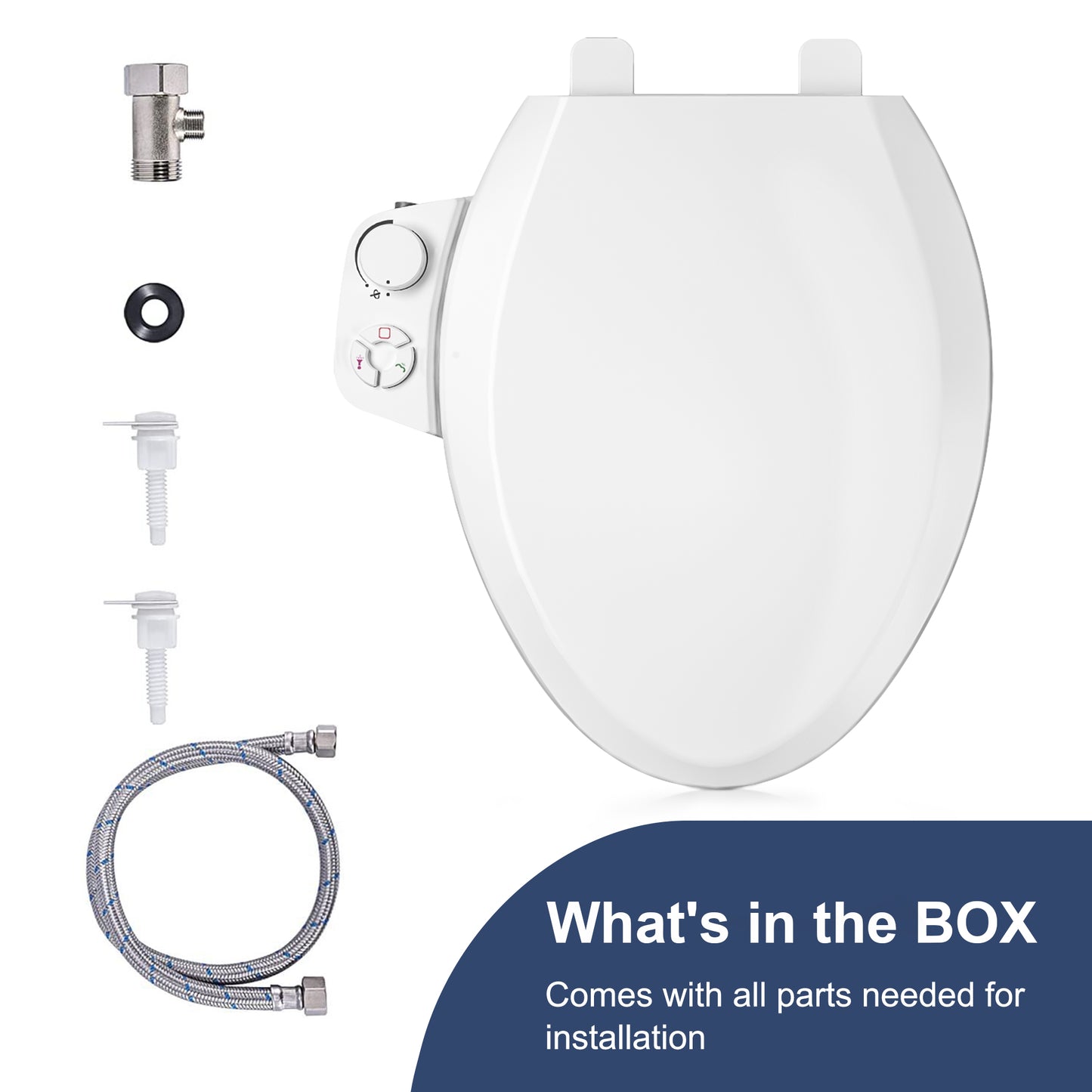 ZMJH Bidet Toilet Seat，Fits Elongated Toilets,  S001-B1