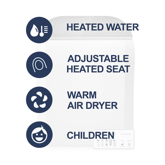 ZMJH ZMA105S Square Electronic Bidet Toilet Seat